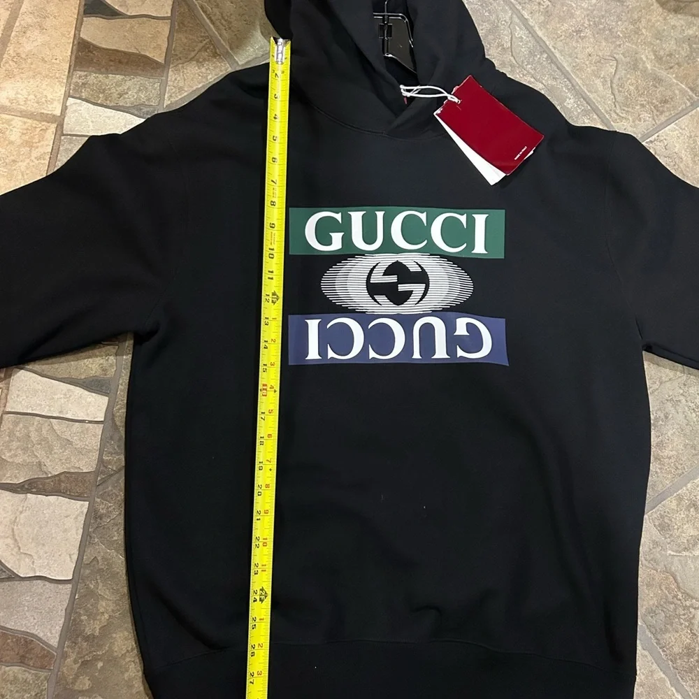 Men's Gucci interlocking G jersey, cotton hoodie size medium fits large NWT